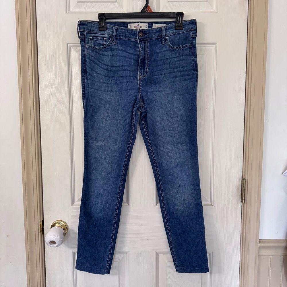Hollister High Rise Super Skinny Jeans Size 13R  31x30 Medium Wash-Are Hemmed!